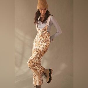NWT $348 Free People FP Movement Alpine Glow Printed Ski Bib Snow Pants‎